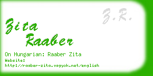 zita raaber business card